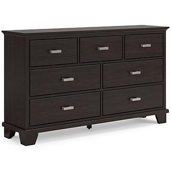 Covetown Dresser — Dark Brown, 7 Drawer Signature Design by Ashley® Bedroom