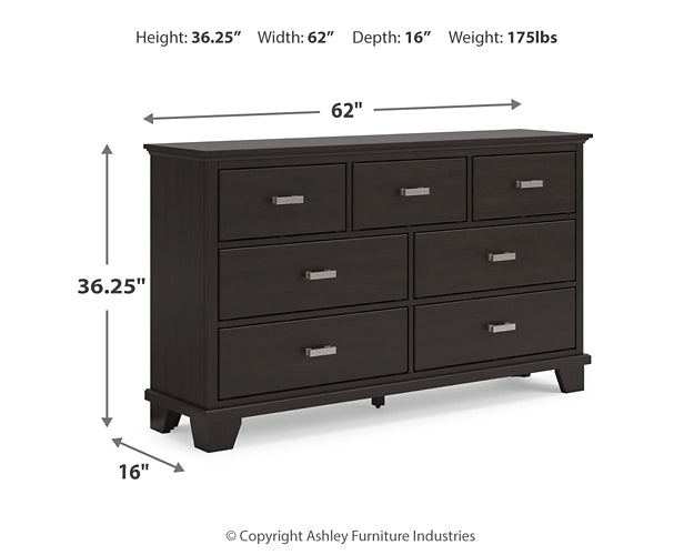 Covetown Twin Panel Bed with Dresser and 2 Nightstands