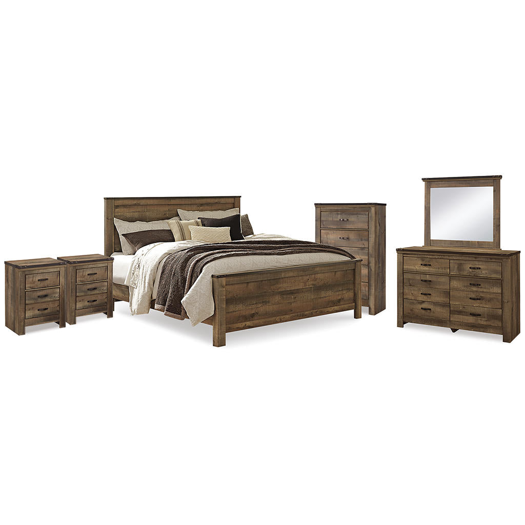 Trinell King Panel Bed. Dresser, Mirror, Chest and 2 Nightstands Signature Design by Ashley® Uncategorized