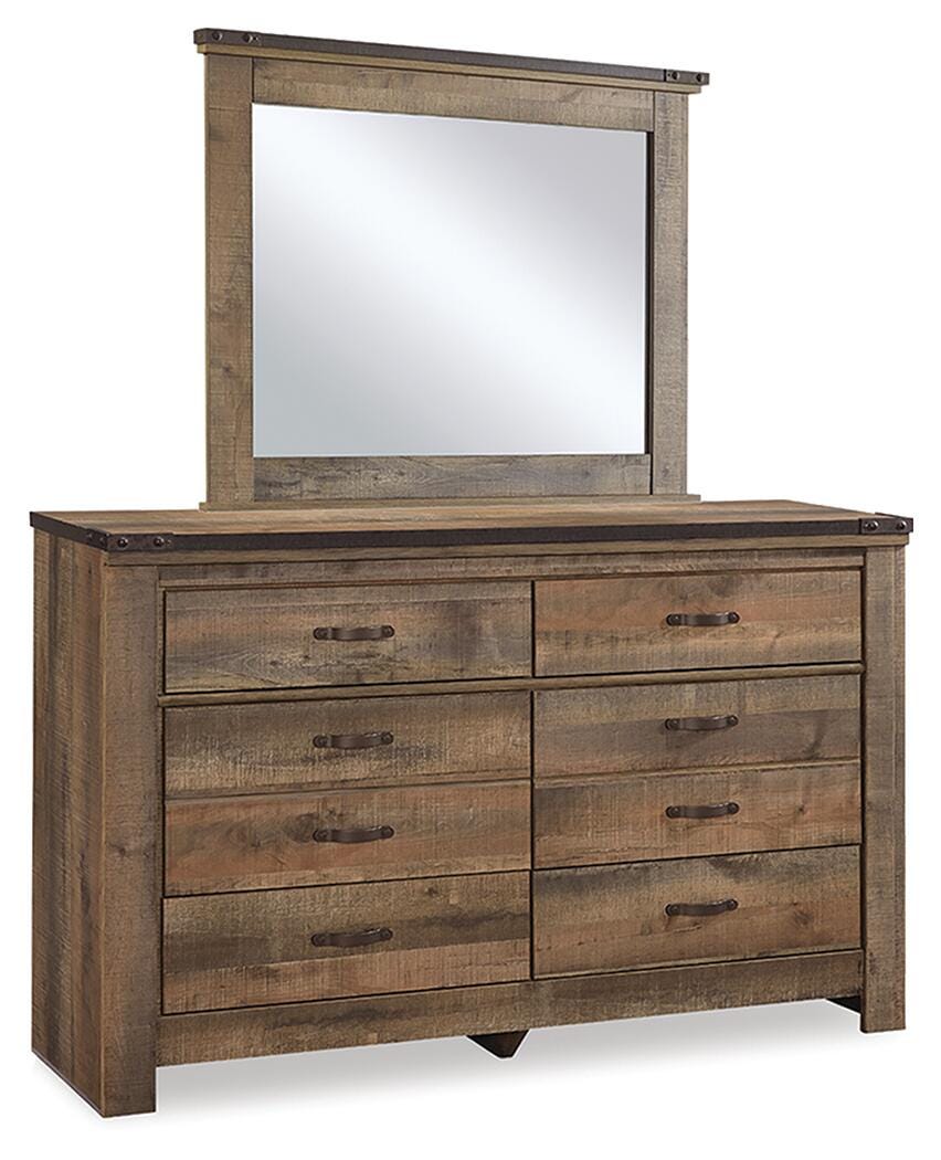 Trinell Queen Poster Bed, Dresser and Mirror — 3-Piece Set Signature Design by Ashley® Bedroom