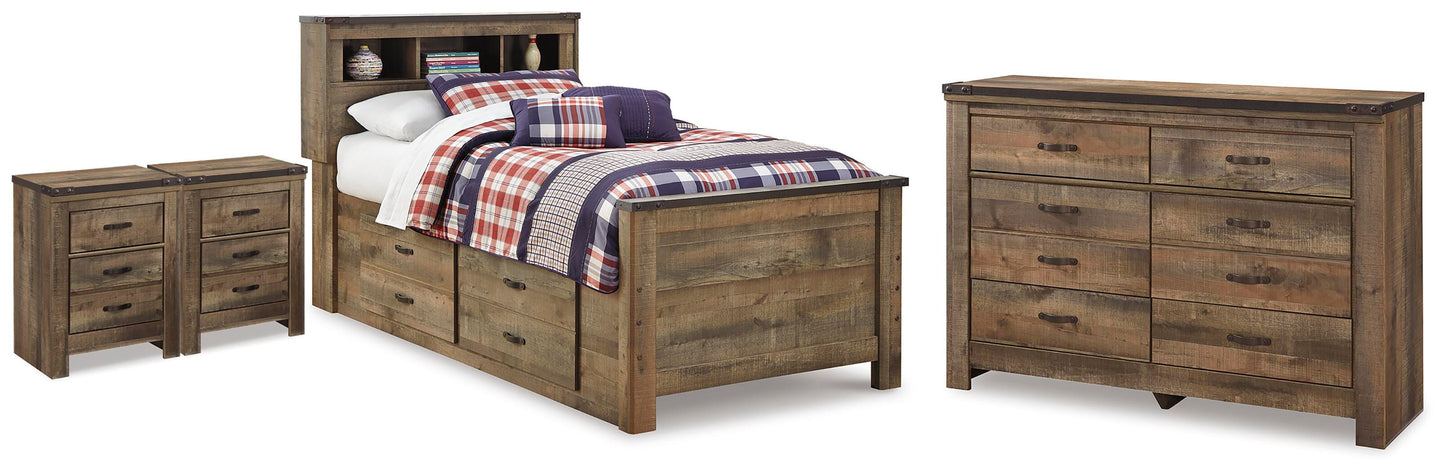 Trinell Twin Bookcase Storage Bed, Dresser and 2 Nightstands Signature Design by Ashley® Bedroom