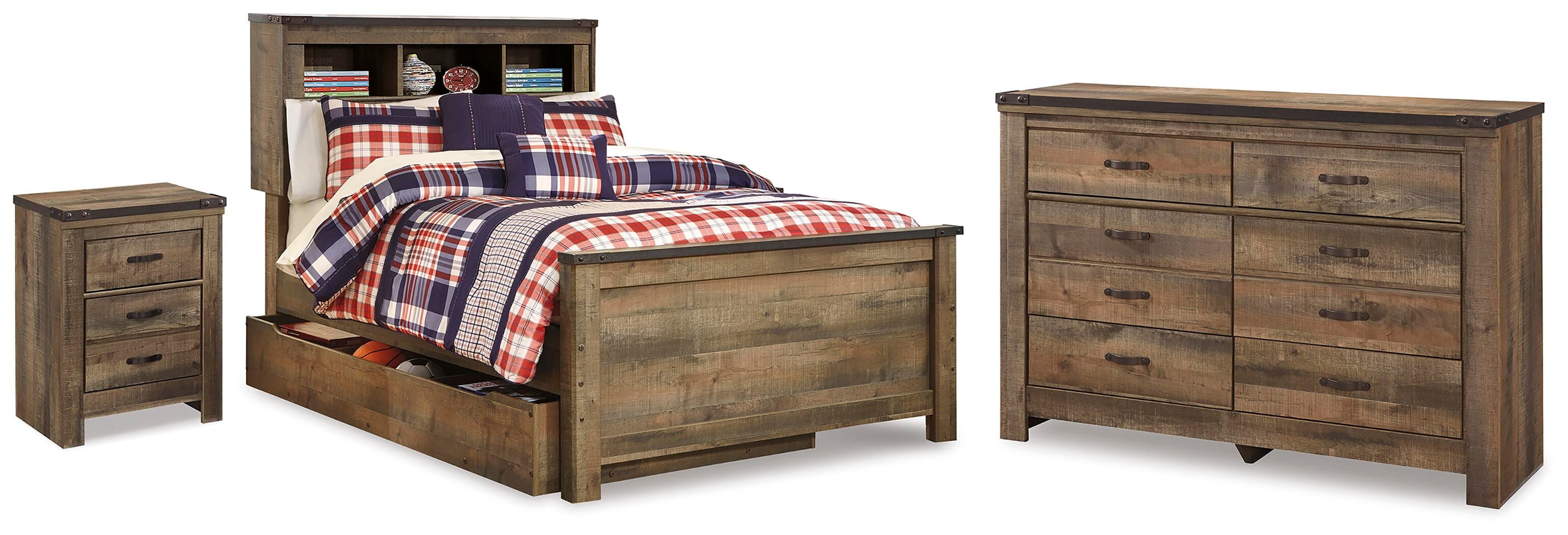 Trinell Full Bookcase Storage Bed, Dresser and Nightstand Signature Design by Ashley® Bedroom