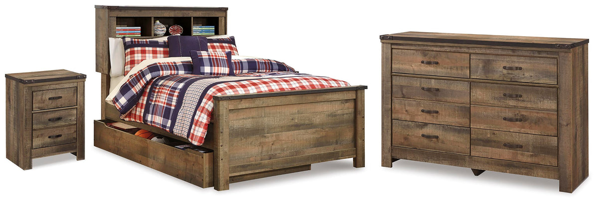 Trinell Full Bookcase Storage Bed, Dresser and Nightstand Signature Design by Ashley® Bedroom