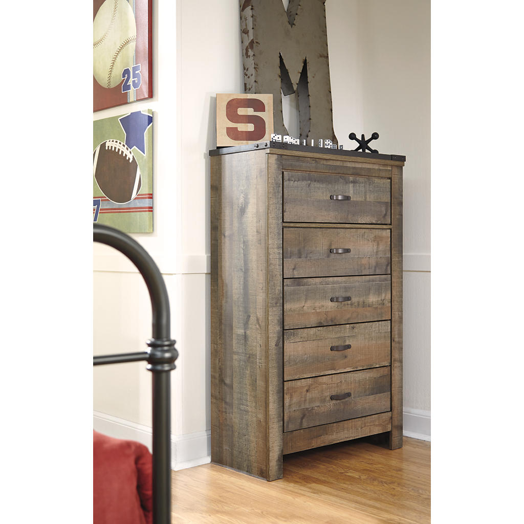 Trinell Full Bookcase Storage Bed, Dresser, Mirror, Chest And 2 Nightstands Signature Design by Ashley® Uncategorized