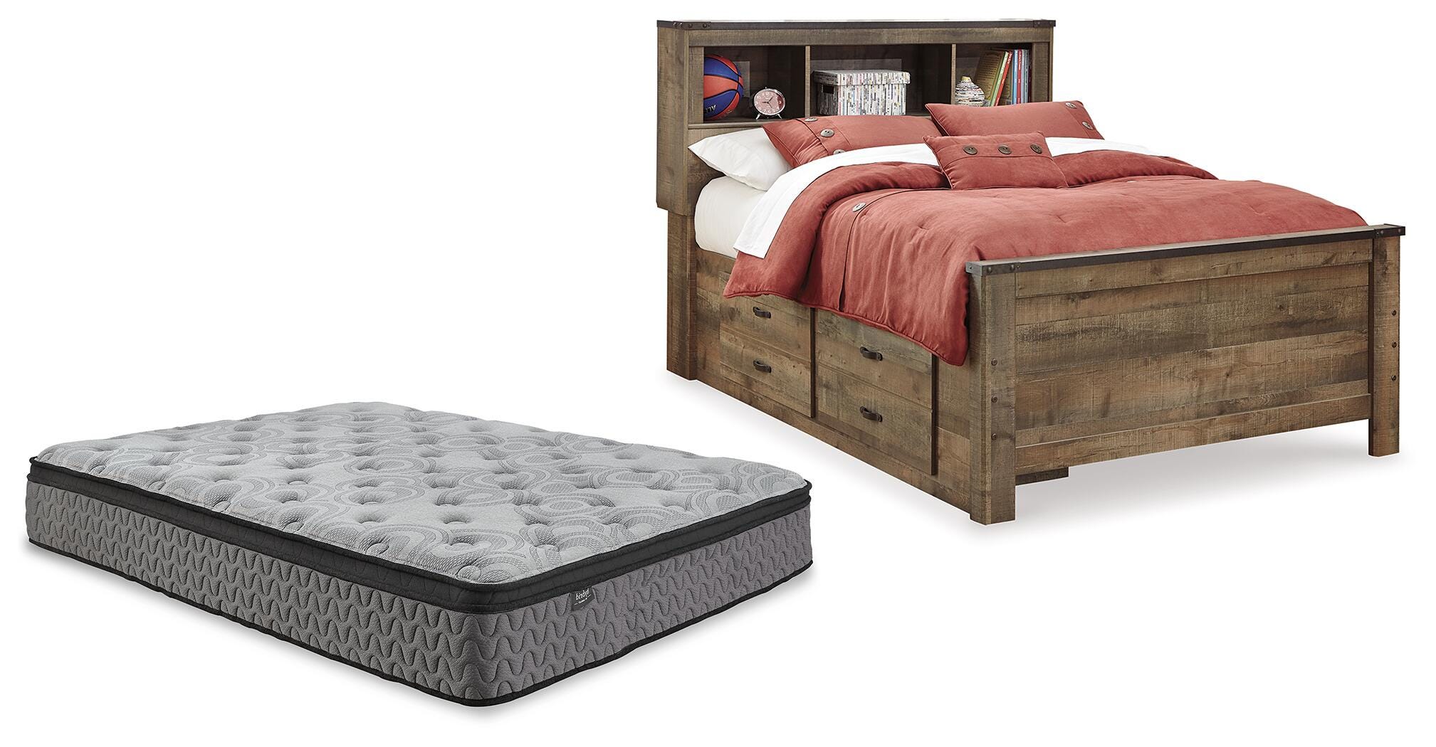 Trinell Full Bookcase Storage Bed with Mattress Included Signature Design by Ashley® Bedroom