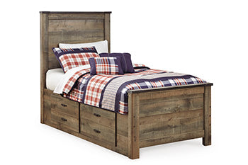 Trinell Twin Panel Bed with 2 Storage Drawers Signature Design by Ashley® Storage