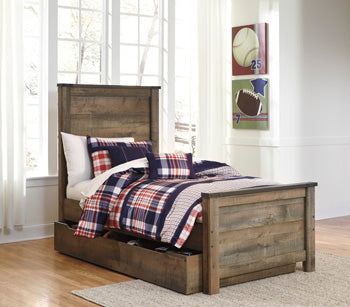 Trinell Twin Panel Bed with 1 Large Storage Drawer Signature Design by Ashley® Storage