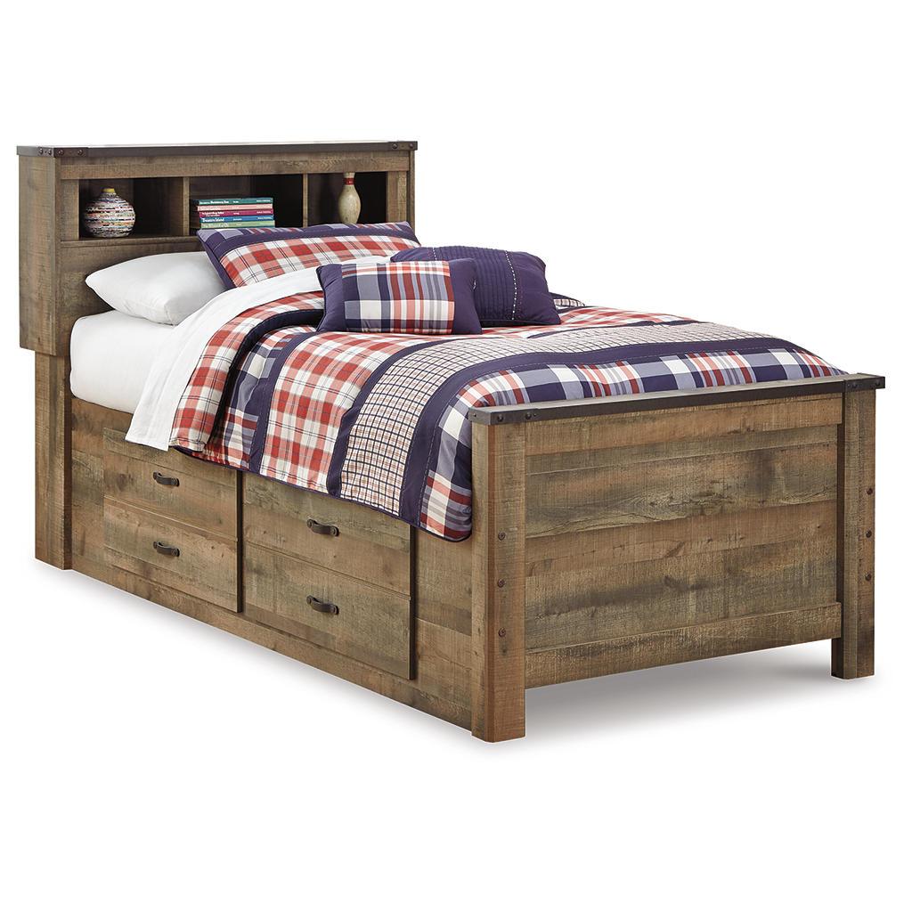 Trinell Twin Bookcase Bed — 2 Storage Drawers Signature Design by Ashley® Storage