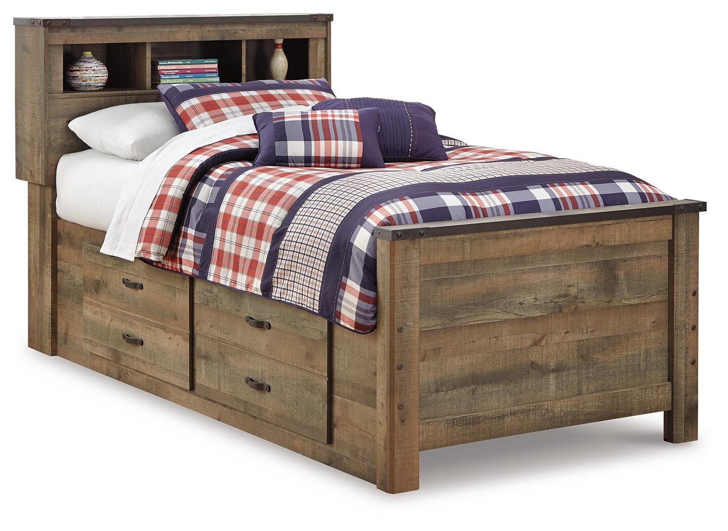 Trinell Twin Bookcase Storage Bed with Mattress Included Signature Design by Ashley® Bedroom