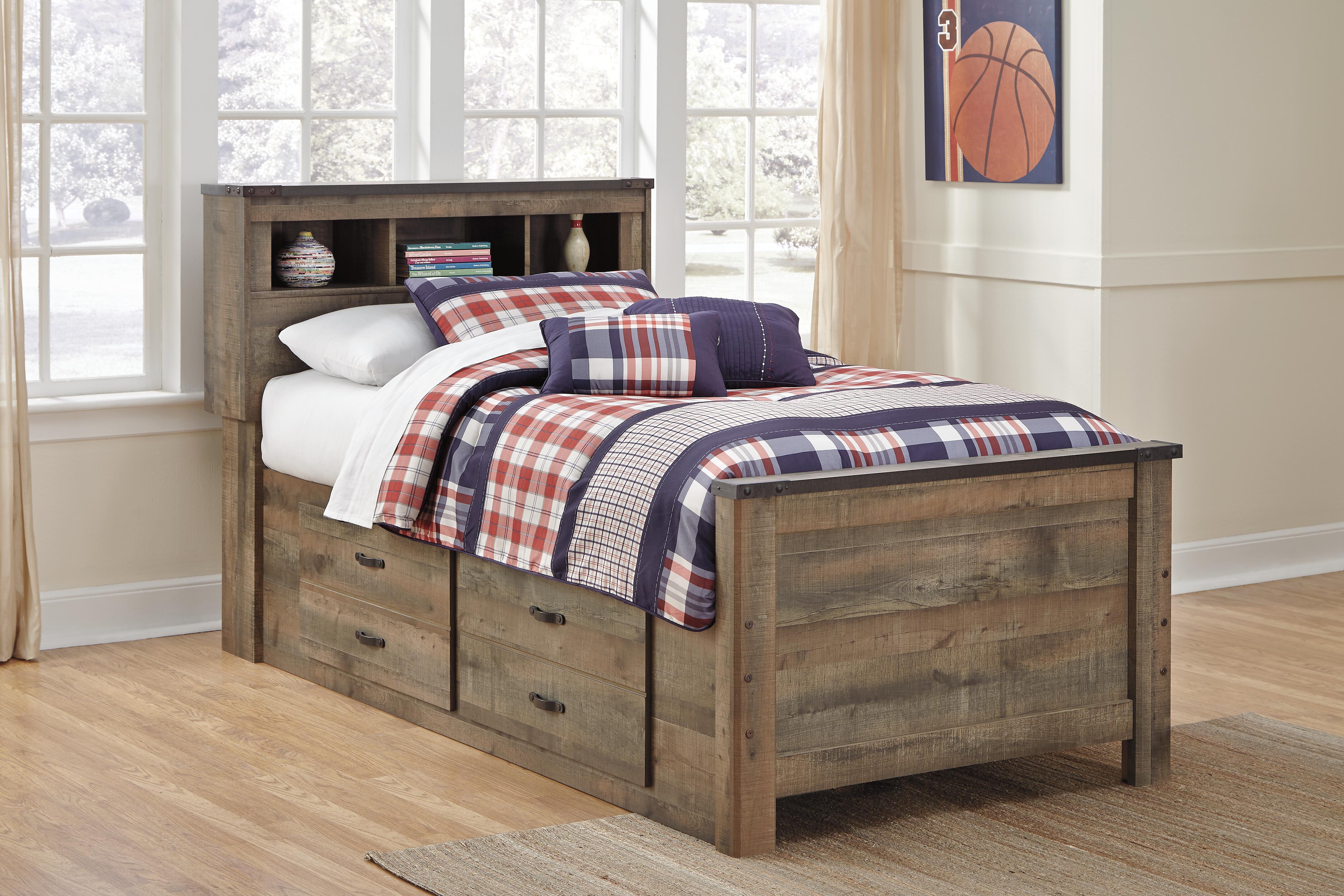 Trinell Twin Bookcase Storage Bed, Dresser and 2 Nightstands Signature Design by Ashley® Bedroom