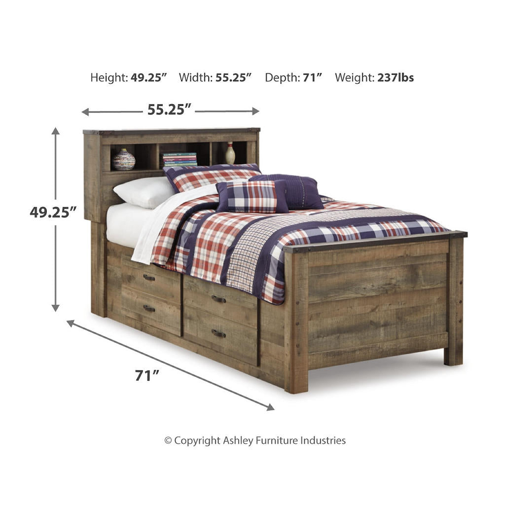 Trinell Twin Panel Bed with Storage and Nightstand Signature Design by Ashley® Uncategorized