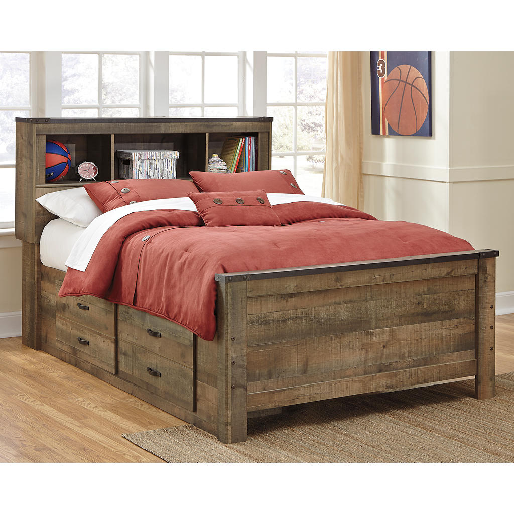 Trinell Full Bookcase Bed with 2 Sided Storage Signature Design by Ashley® Beds