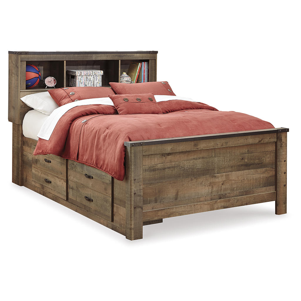 Trinell Full Bookcase Bed with 2 Storage Drawers Signature Design by Ashley® Storage