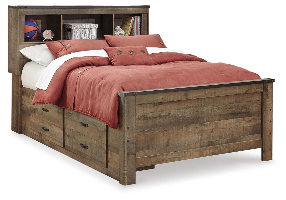 Trinell Full Bookcase Storage Bed with Mattress Included Signature Design by Ashley® Bedroom