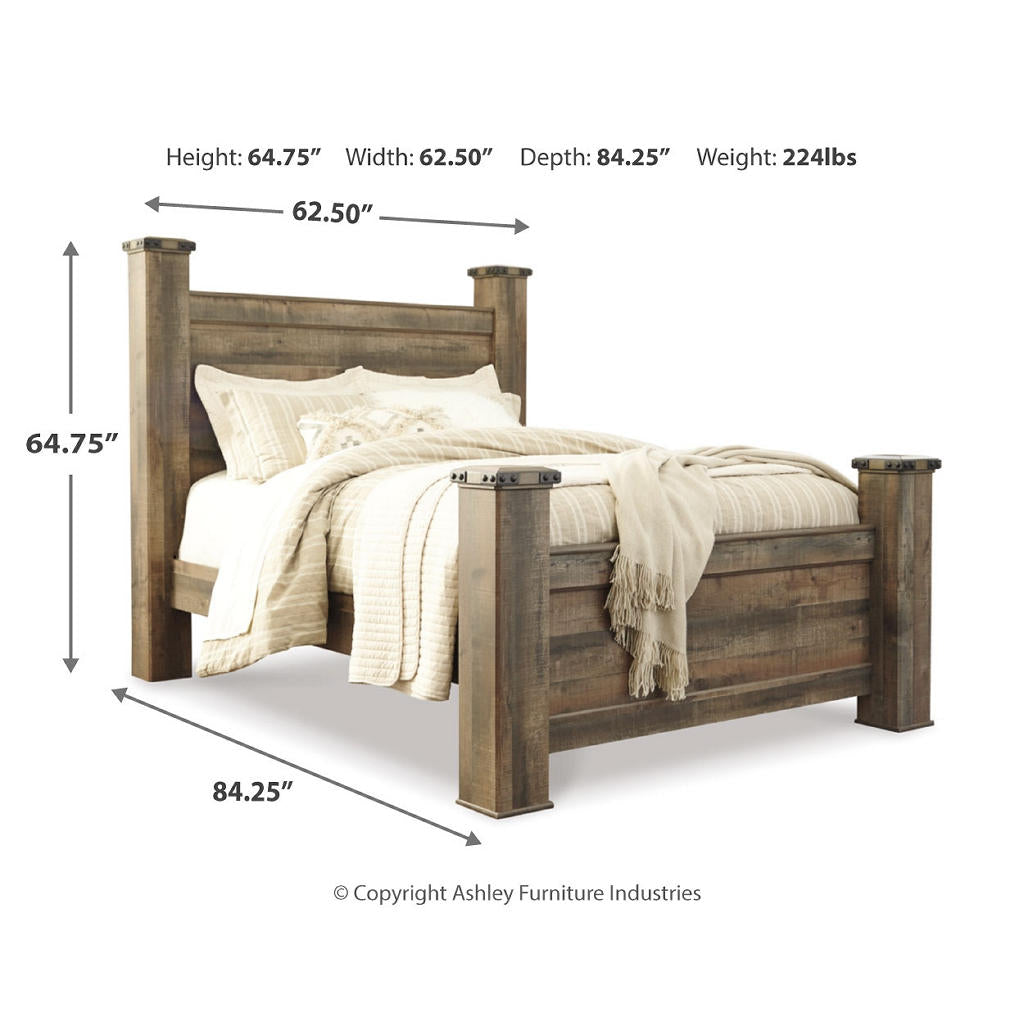 Trinell Queen Poster Bed, Dresser, Mirror and Nightstand Signature Design by Ashley® Uncategorized