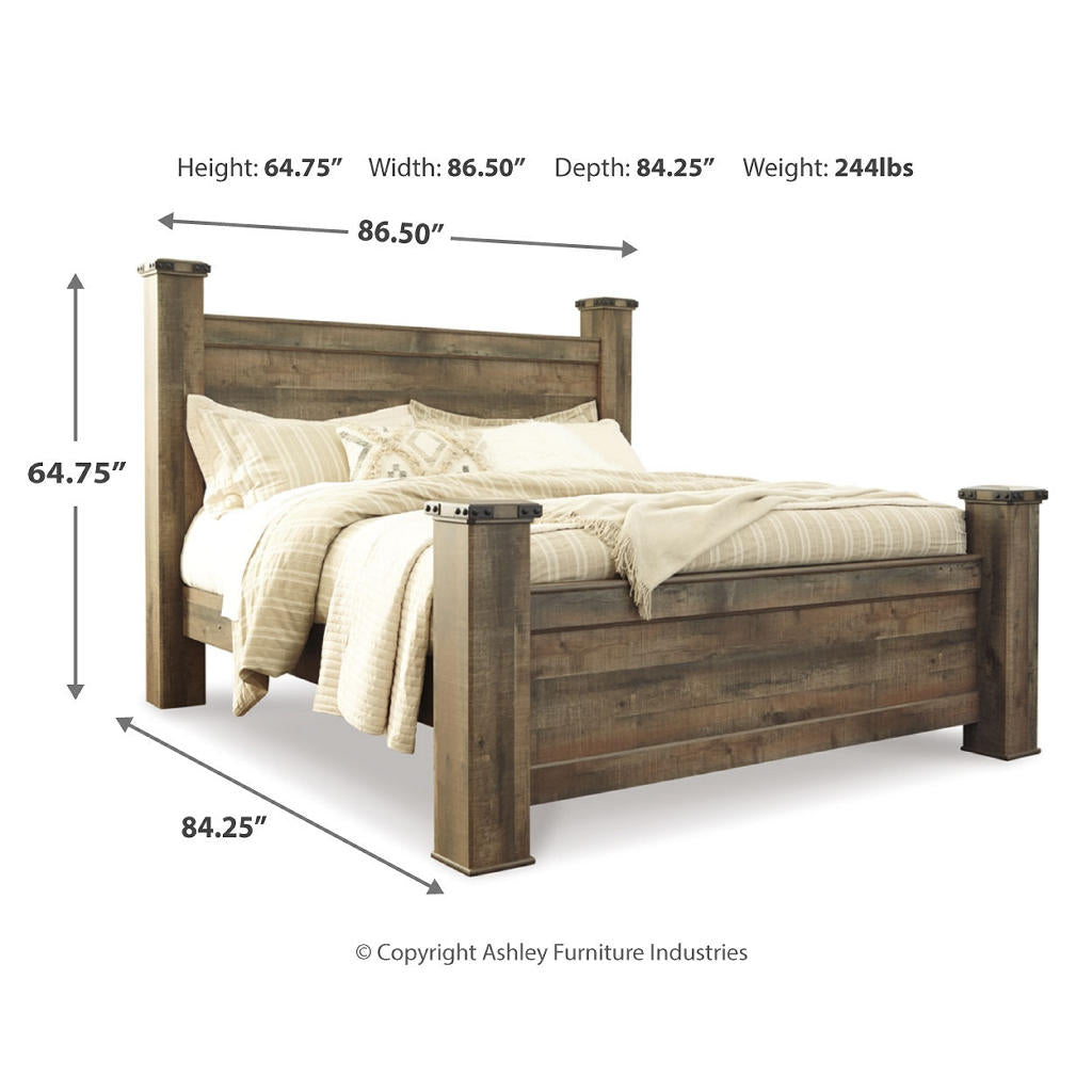 Trinell King Poster Bed, Dresser, Mirror And Nightstand Signature Design by Ashley® Uncategorized