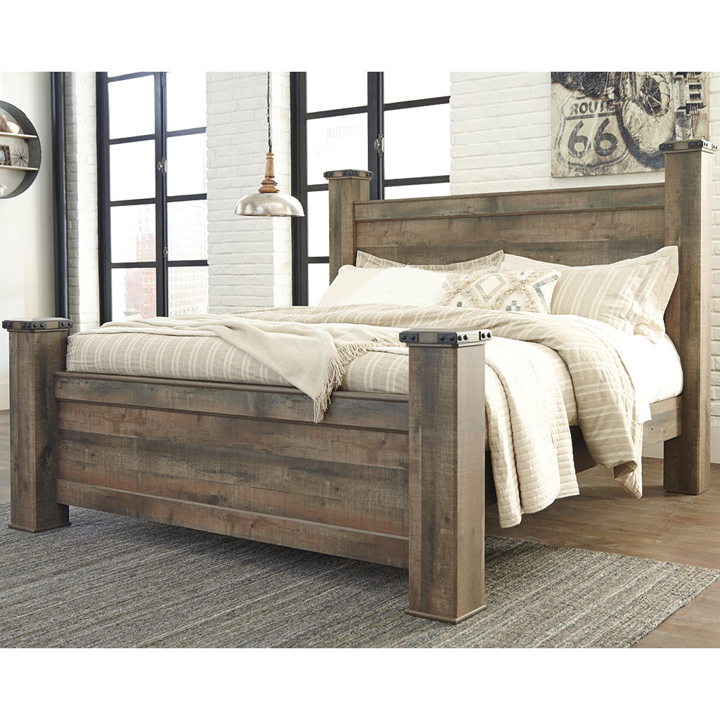Trinell King Poster Bed, Dresser, Mirror And Nightstand Signature Design by Ashley® Uncategorized