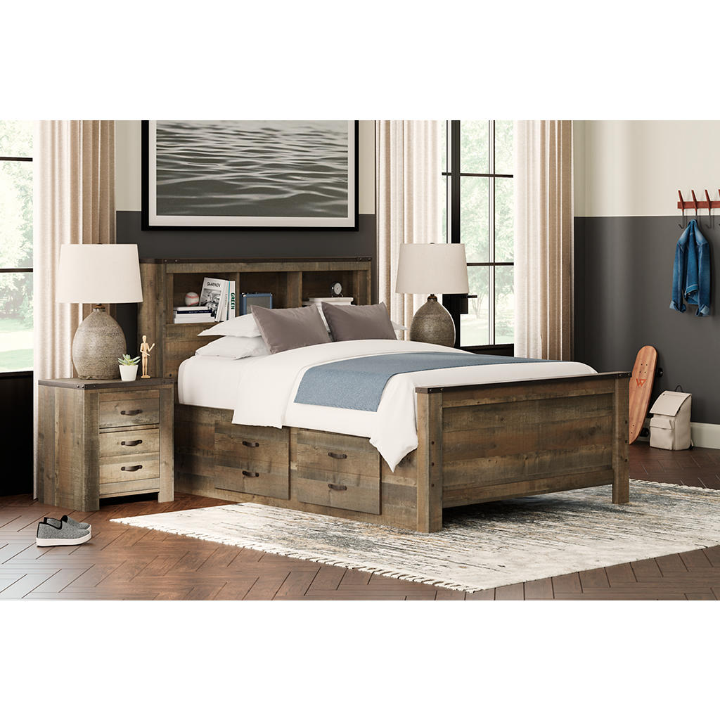 Trinell Full Bookcase Bed with 2 Storage Drawers Signature Design by Ashley® Storage