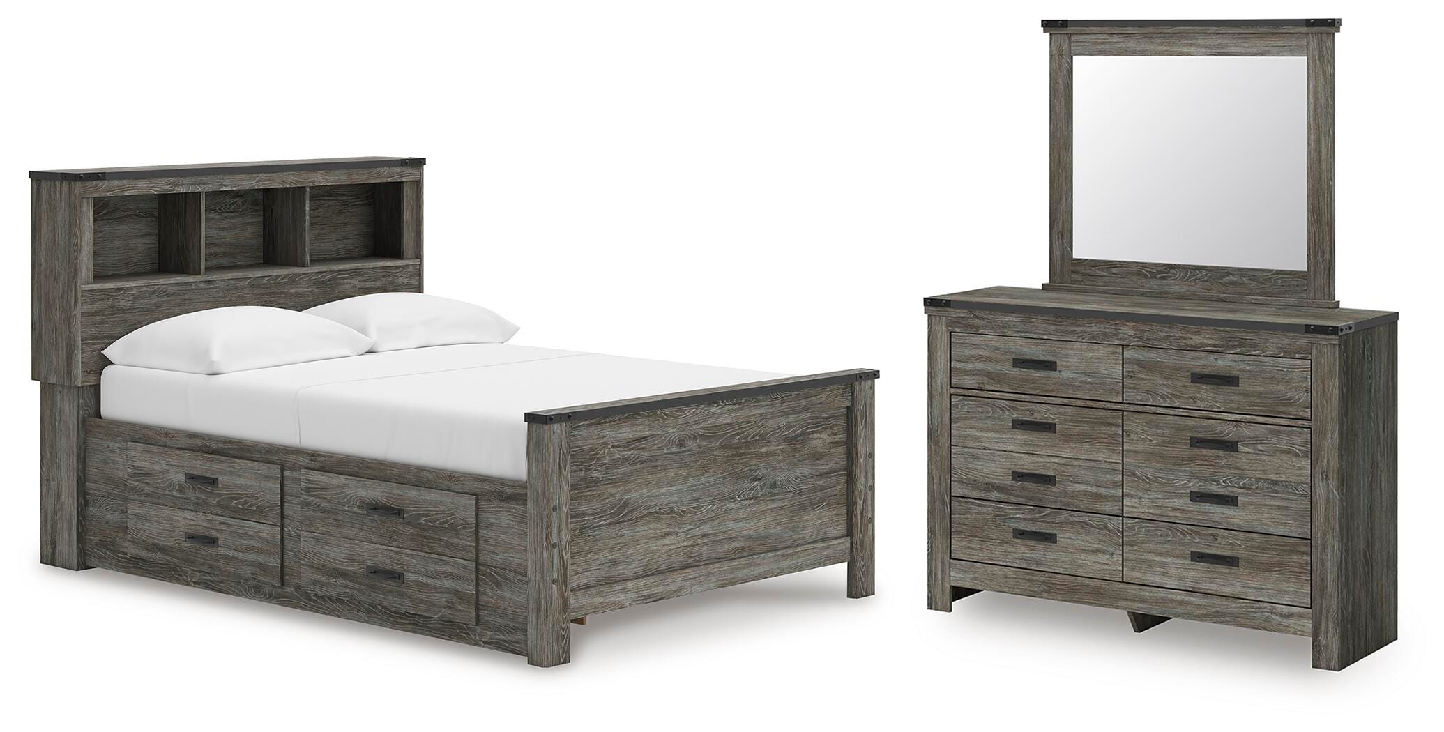 Frandern Full Bookcase Bed with Storage, Dresser and Mirror Signature Design by Ashley® Bedroom