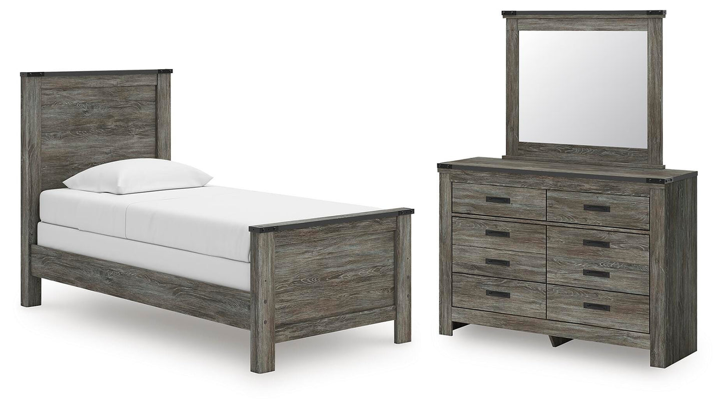 Frandern Twin Panel Bed, Dresser and Mirror — 3-Piece Set Signature Design by Ashley® Bedroom