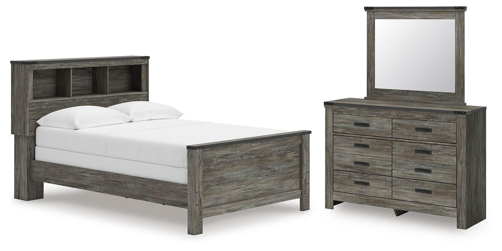 Frandern Full Bookcase Bed, Dresser and Mirror — 3-Piece Set Signature Design by Ashley® Bedroom