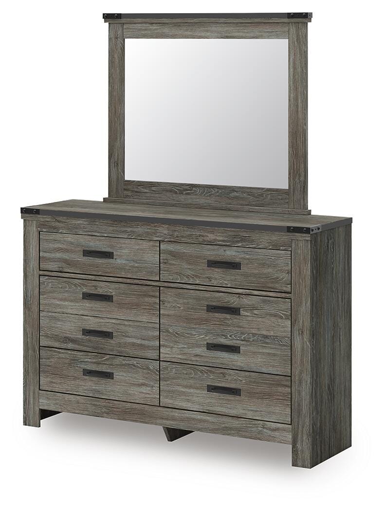 Frandern Full Panel Bed, Dresser and Mirror