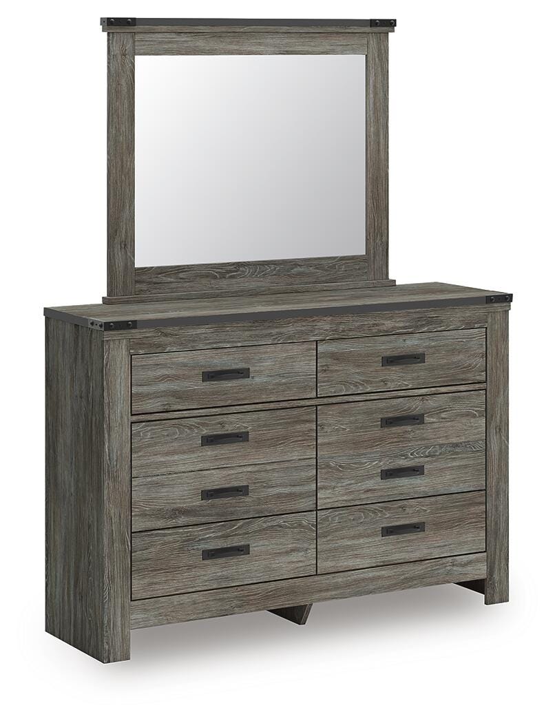 Frandern Full Panel Bed, Dresser and Mirror