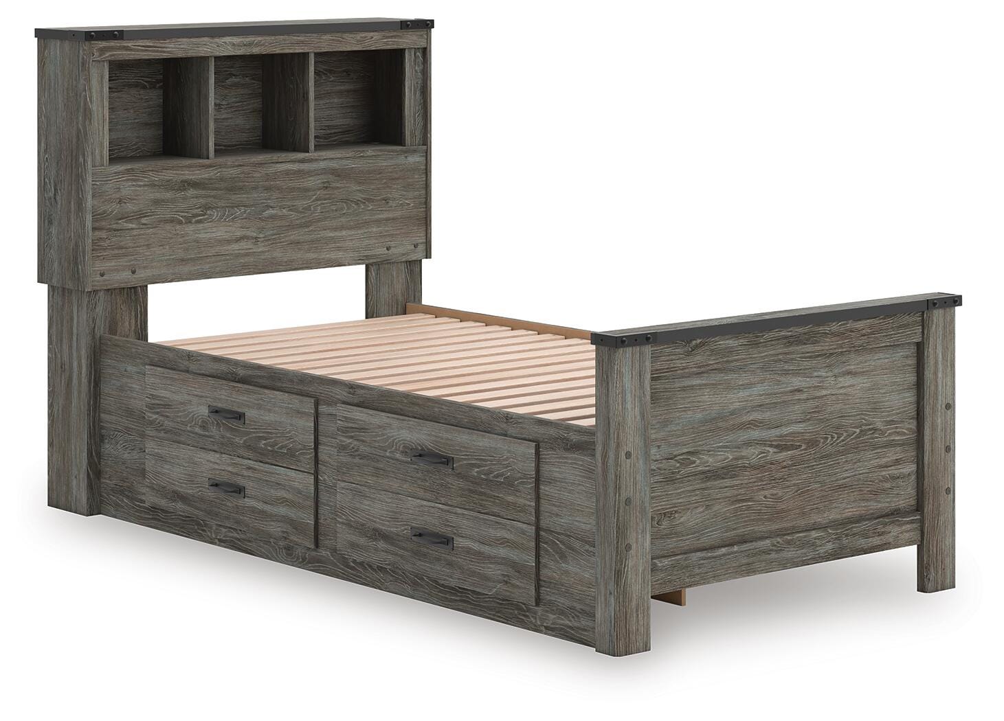 Frandern Twin Bookcase Bed with Storage, Dresser and Mirror Signature Design by Ashley® Bedroom