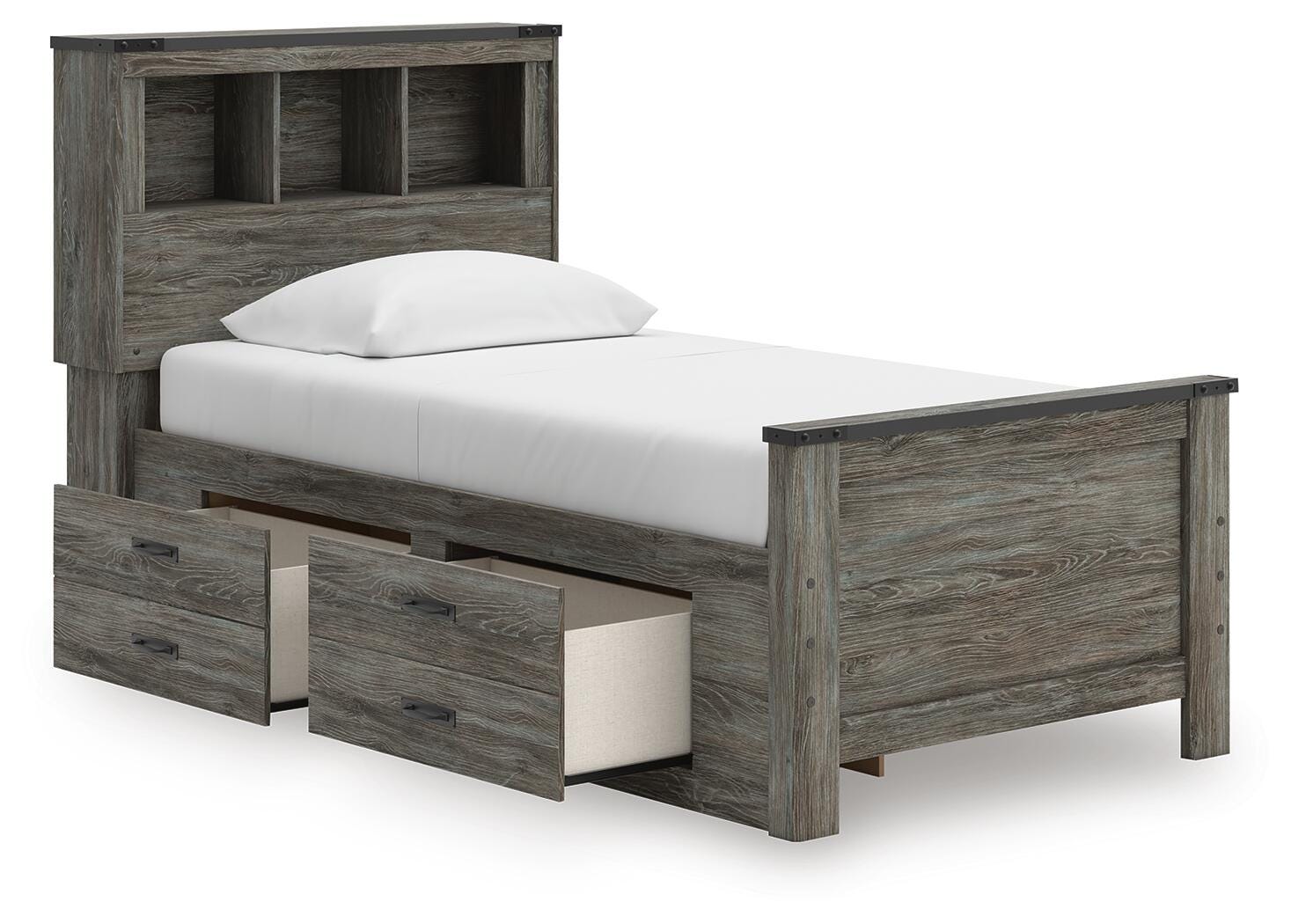 Frandern Twin Bookcase Bed with Storage, Dresser and Mirror Signature Design by Ashley® Bedroom