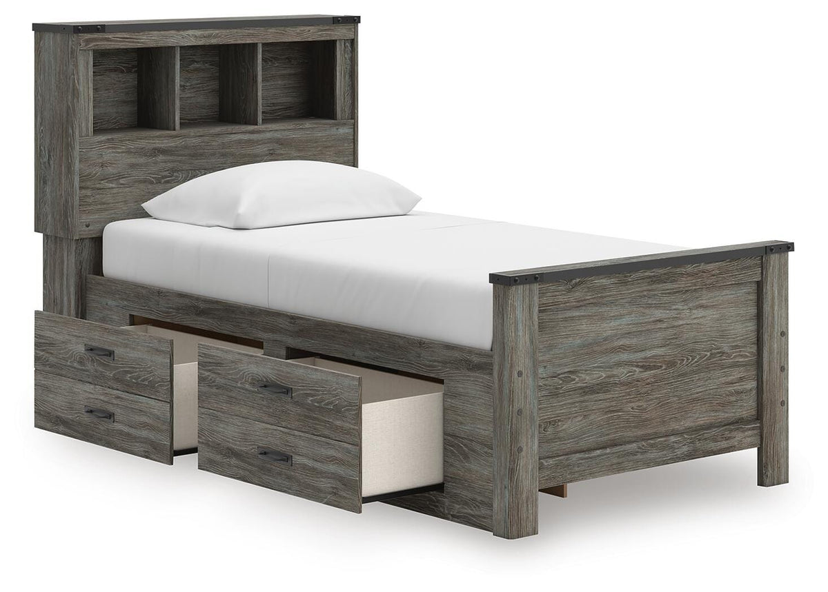 Frandern Twin Bookcase Bed with Storage, Dresser and Mirror Signature Design by Ashley® Bedroom