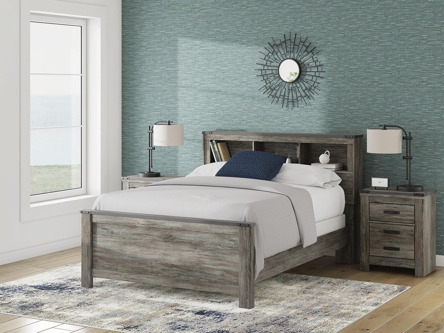 Frandern Queen Bookcase Bed, Dresser and Mirror — 3-Piece Set Signature Design by Ashley® Bedroom