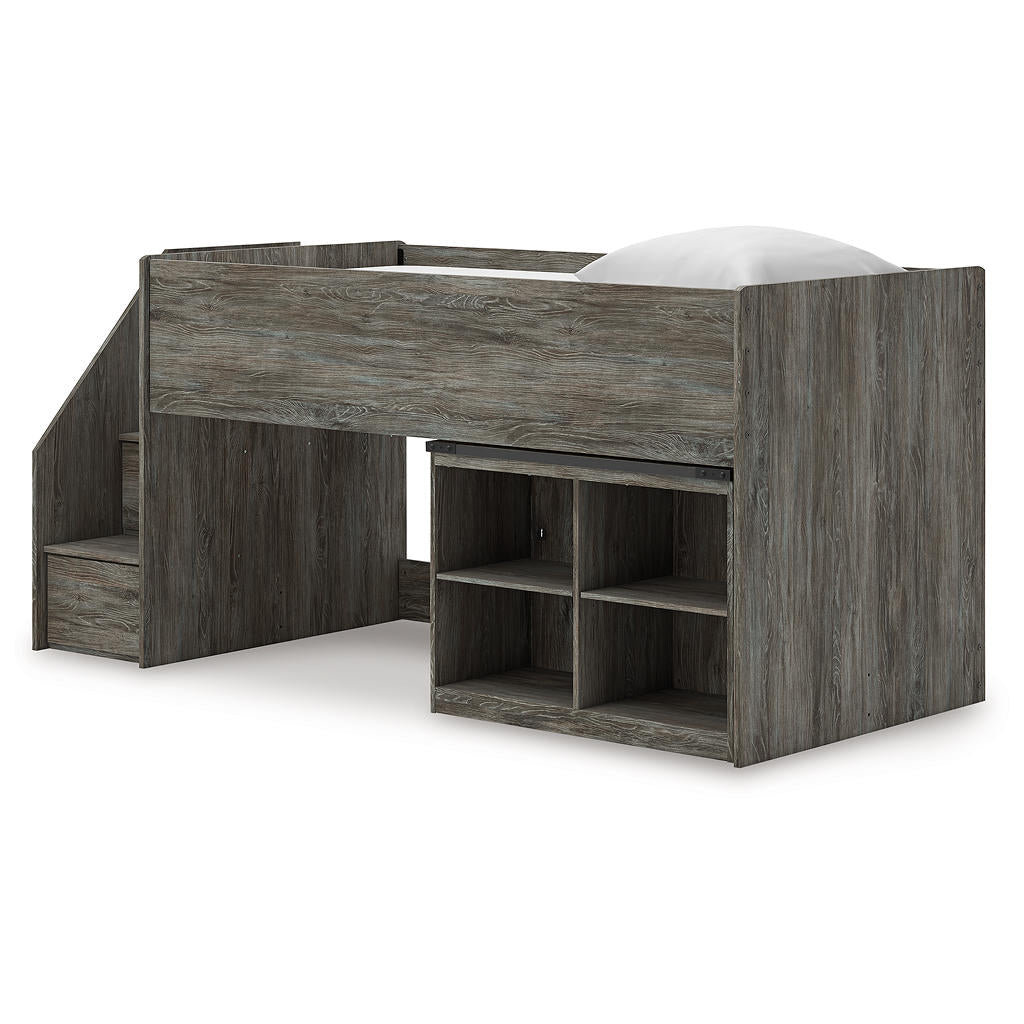 Frandern Twin Loft Bed with Bookcase Storage Signature Design by Ashley® Bunk Beds