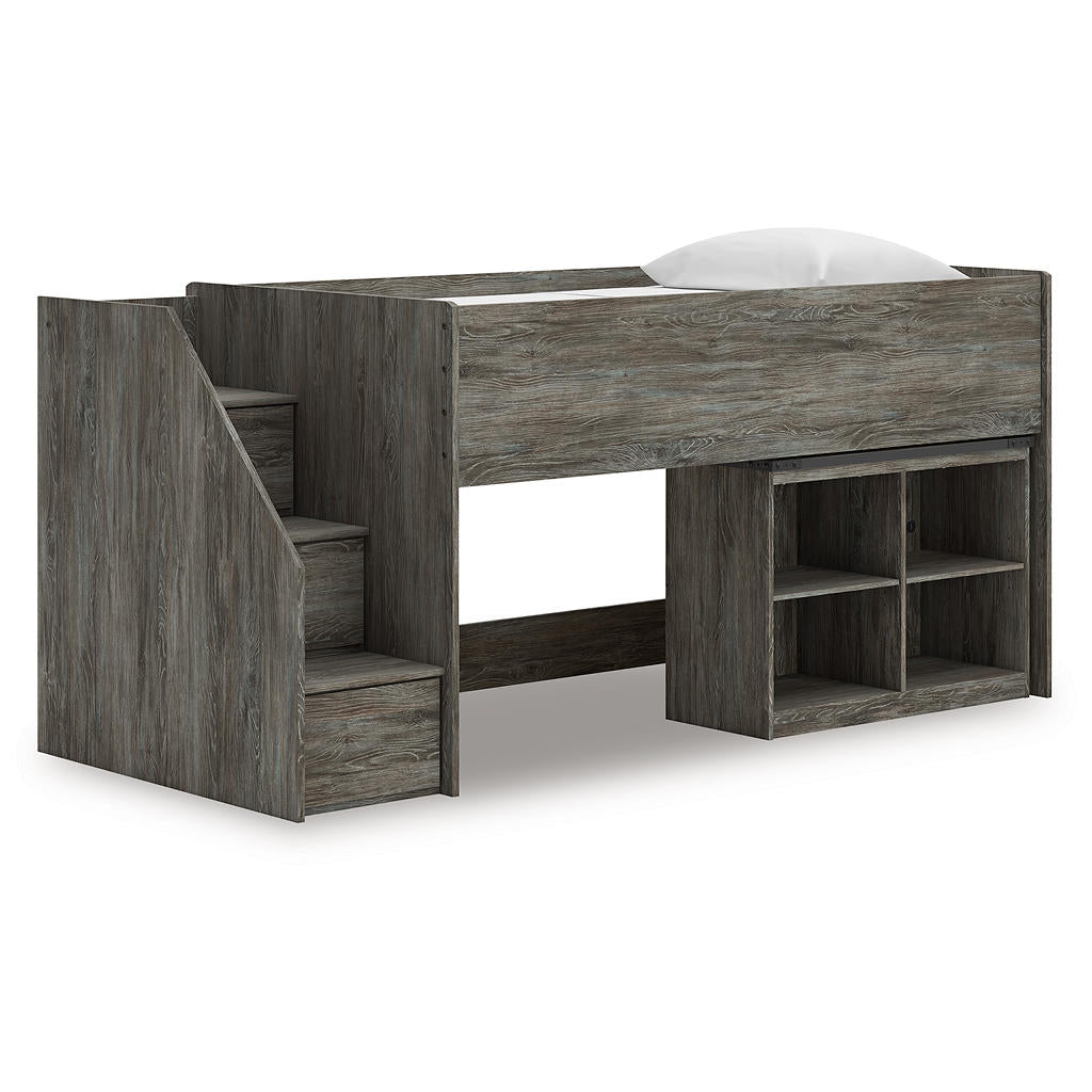 Frandern Twin Loft Bed with Bookcase Storage Signature Design by Ashley® Bunk Beds