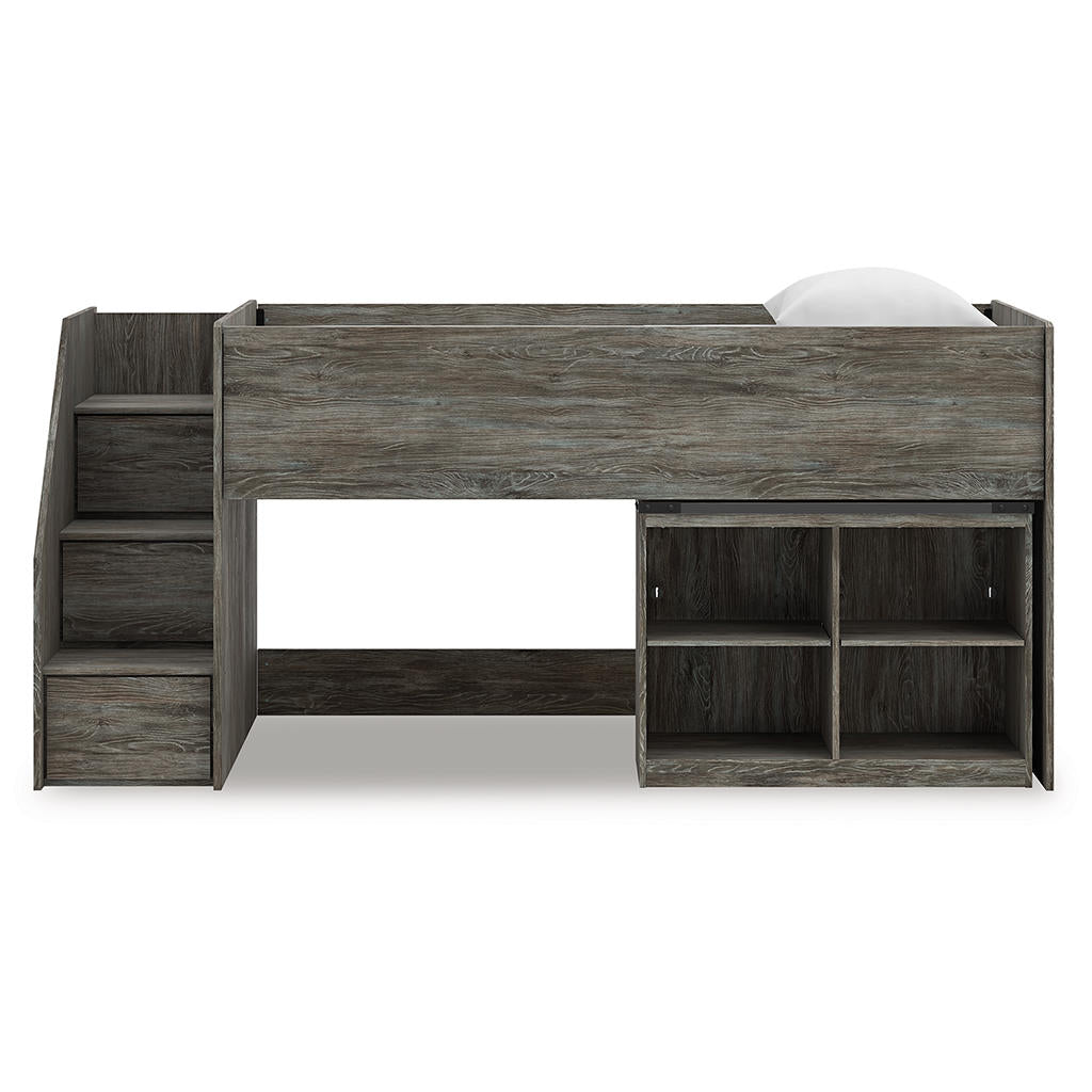 Frandern Twin Loft Bed with Bookcase Storage Signature Design by Ashley® Bunk Beds