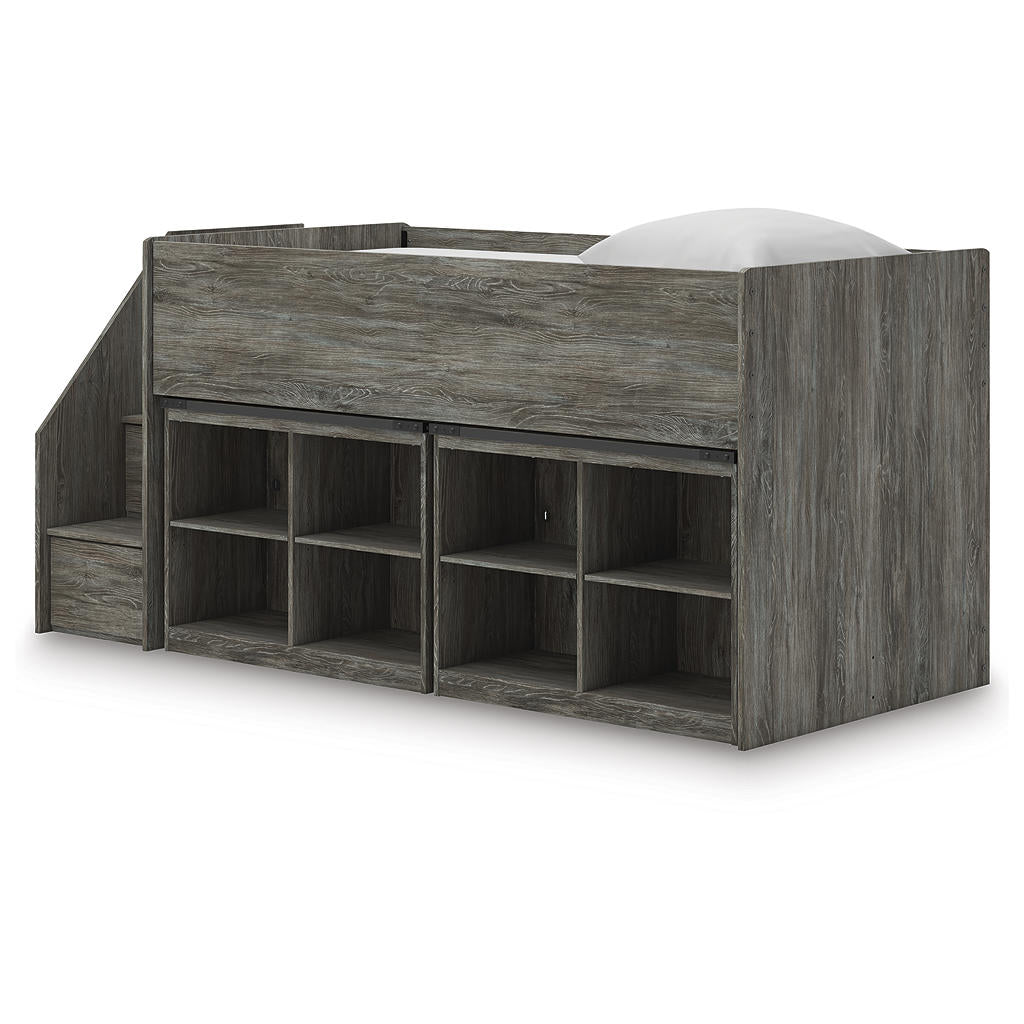 Frandern Twin Loft Bed with Bookcase Storage Signature Design by Ashley® Bunk Beds
