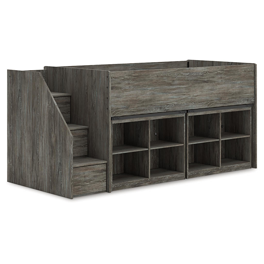 Frandern Twin Loft Bed with Bookcase Storage Signature Design by Ashley® Bunk Beds