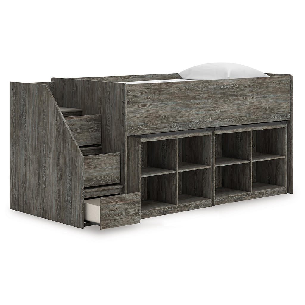 Frandern Twin Loft Bed with Bookcase Storage Signature Design by Ashley® Bunk Beds