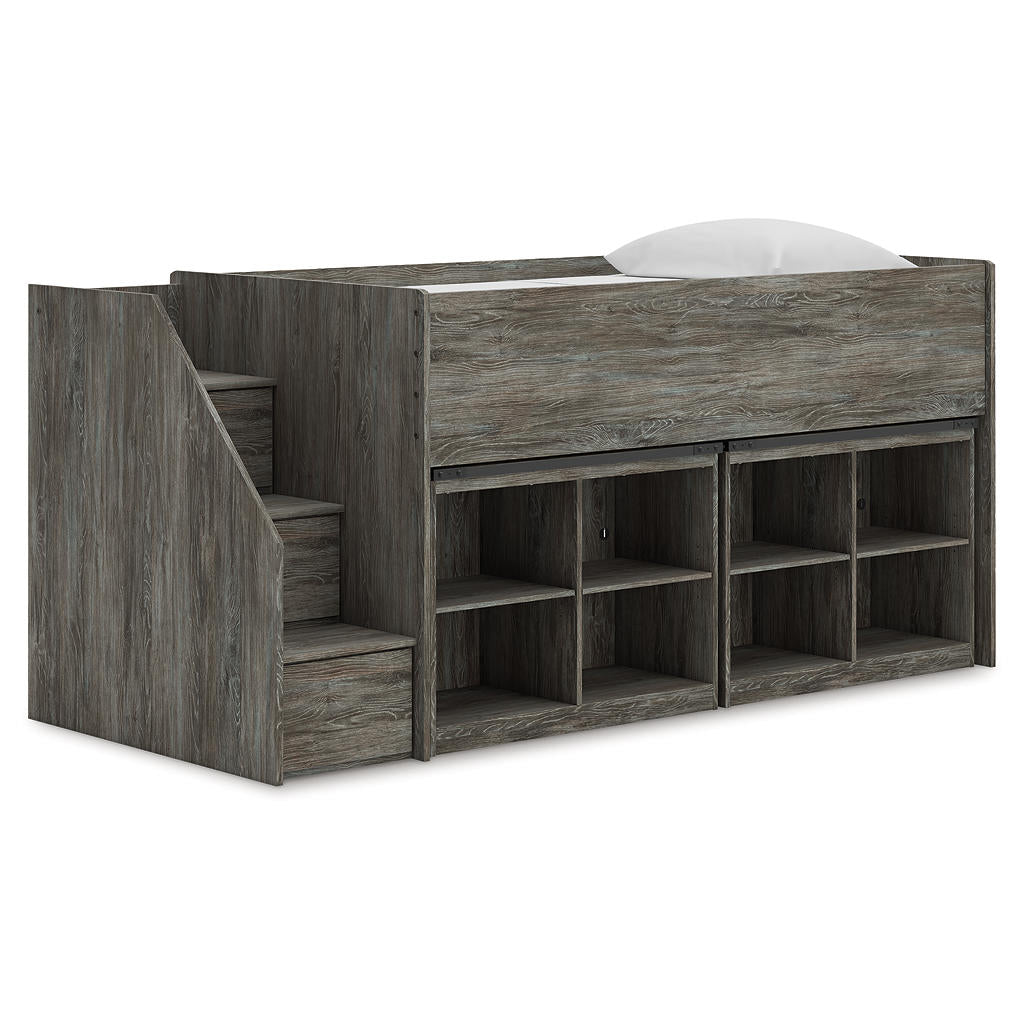 Frandern Twin Loft Bed with Bookcase Storage Signature Design by Ashley® Bunk Beds