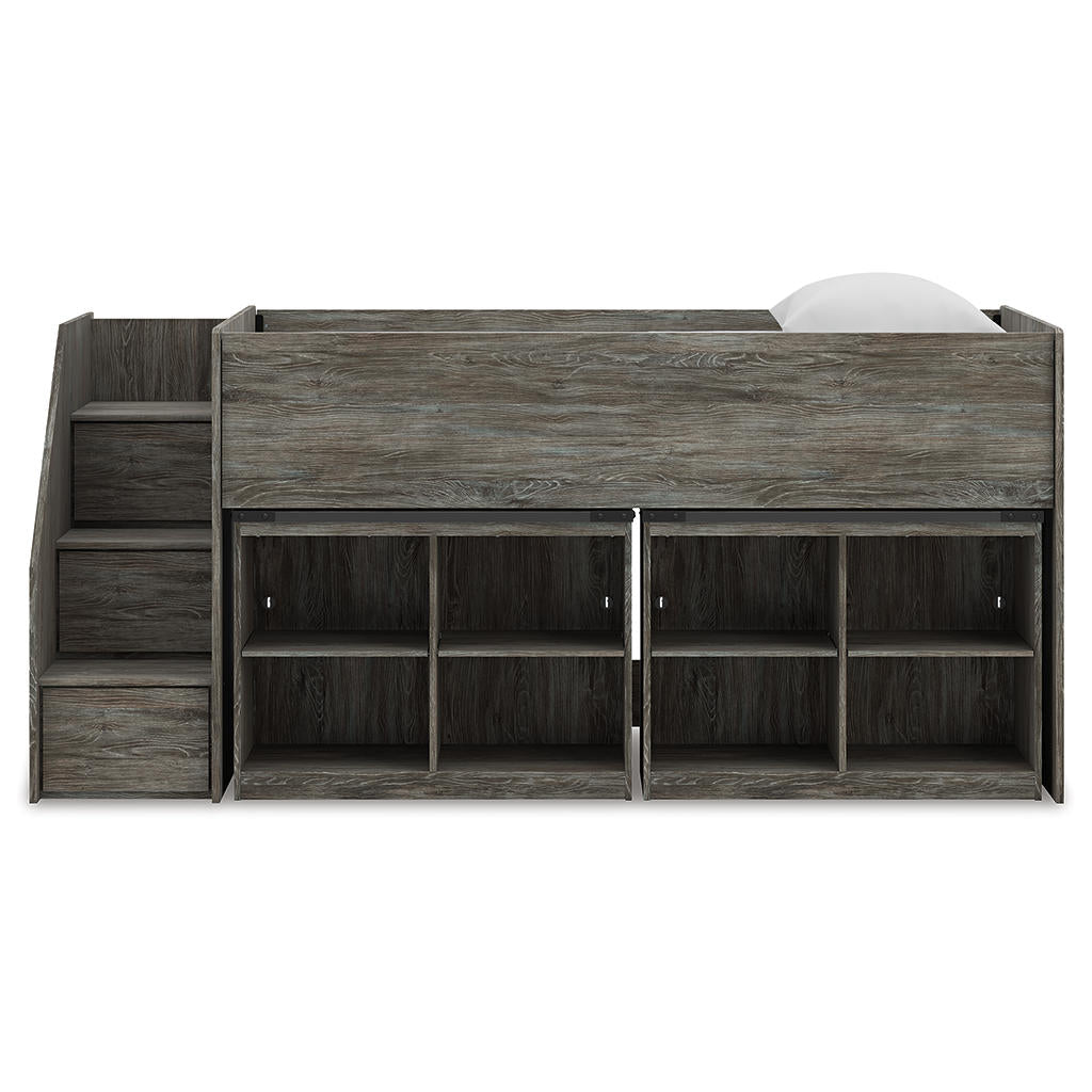 Frandern Twin Loft Bed with Bookcase Storage Signature Design by Ashley® Bunk Beds