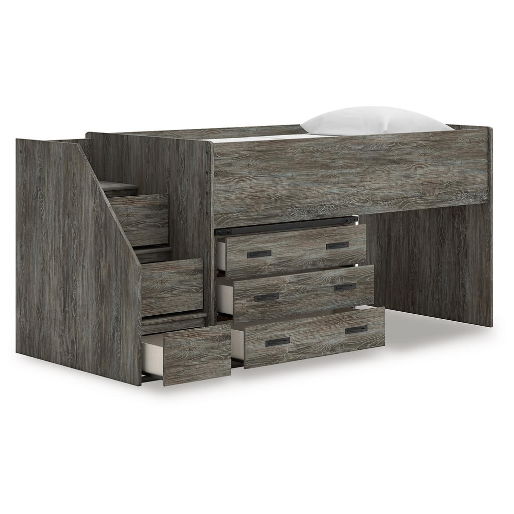 Frandern Twin Loft Bed with Drawer Storage Signature Design by Ashley® Bunk Beds