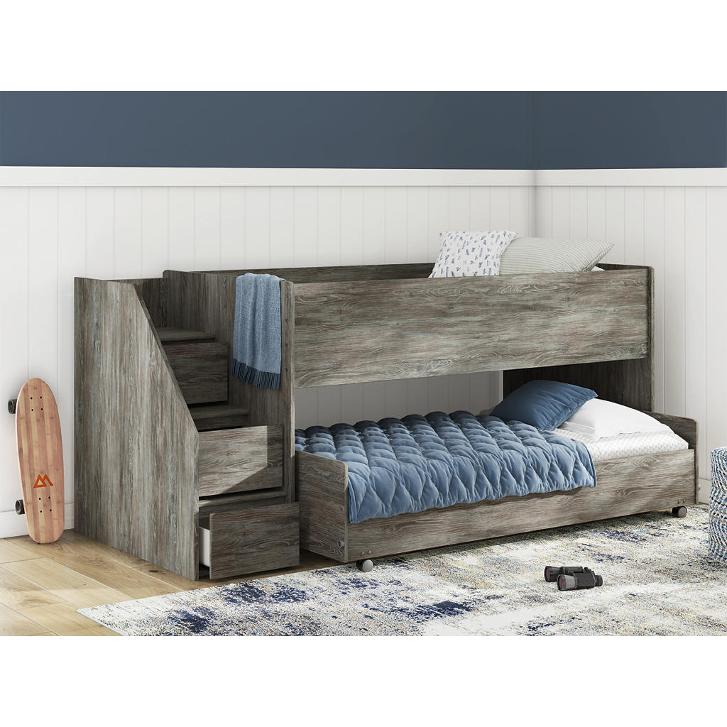 Frandern Twin Over Twin Loft Bed and Mattresses Signature Design by Ashley® Uncategorized