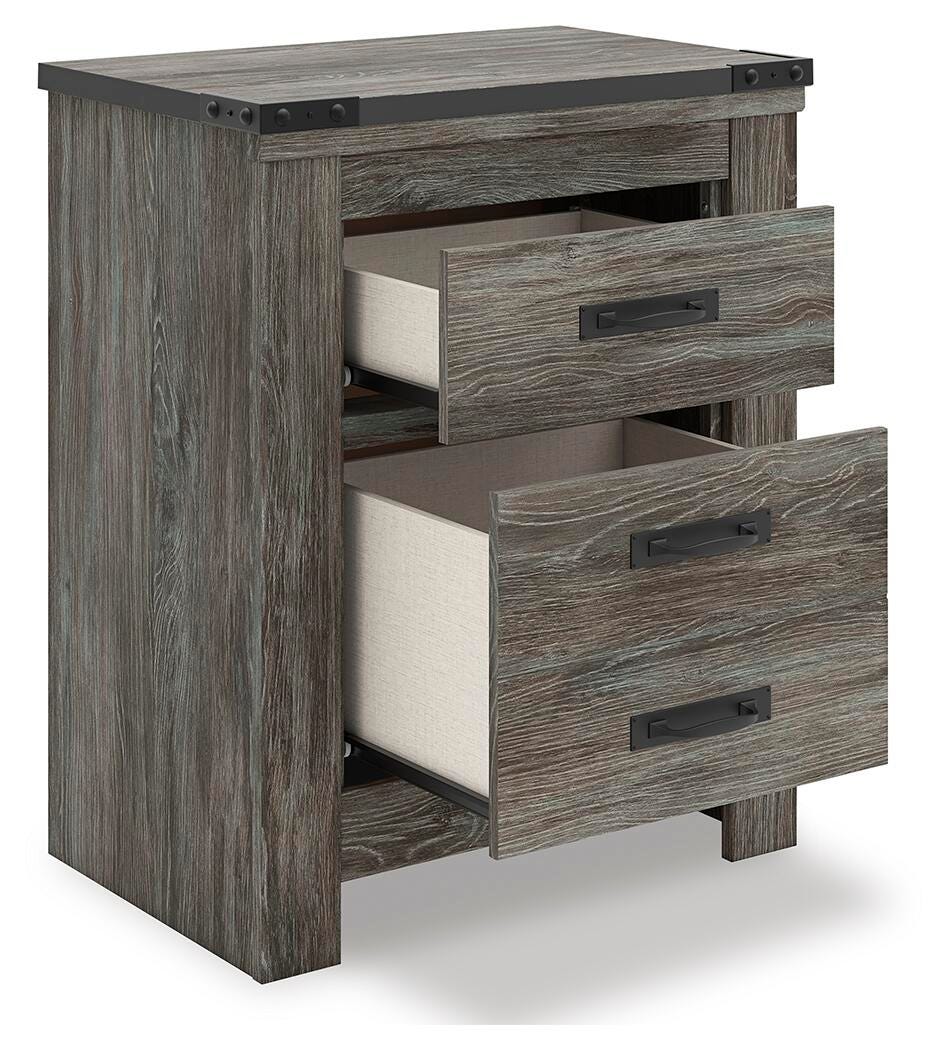 Frandern Queen Panel Bed, Dresser, Mirror, Chest and 2 Nightstands