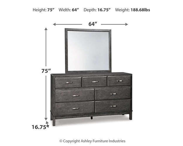 Caitbrook King Storage Bed, Dresser, Mirror, Chest and Nightstand