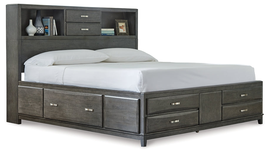 Caitbrook King Storage Bed, Dresser, Mirror, Chest and Nightstand