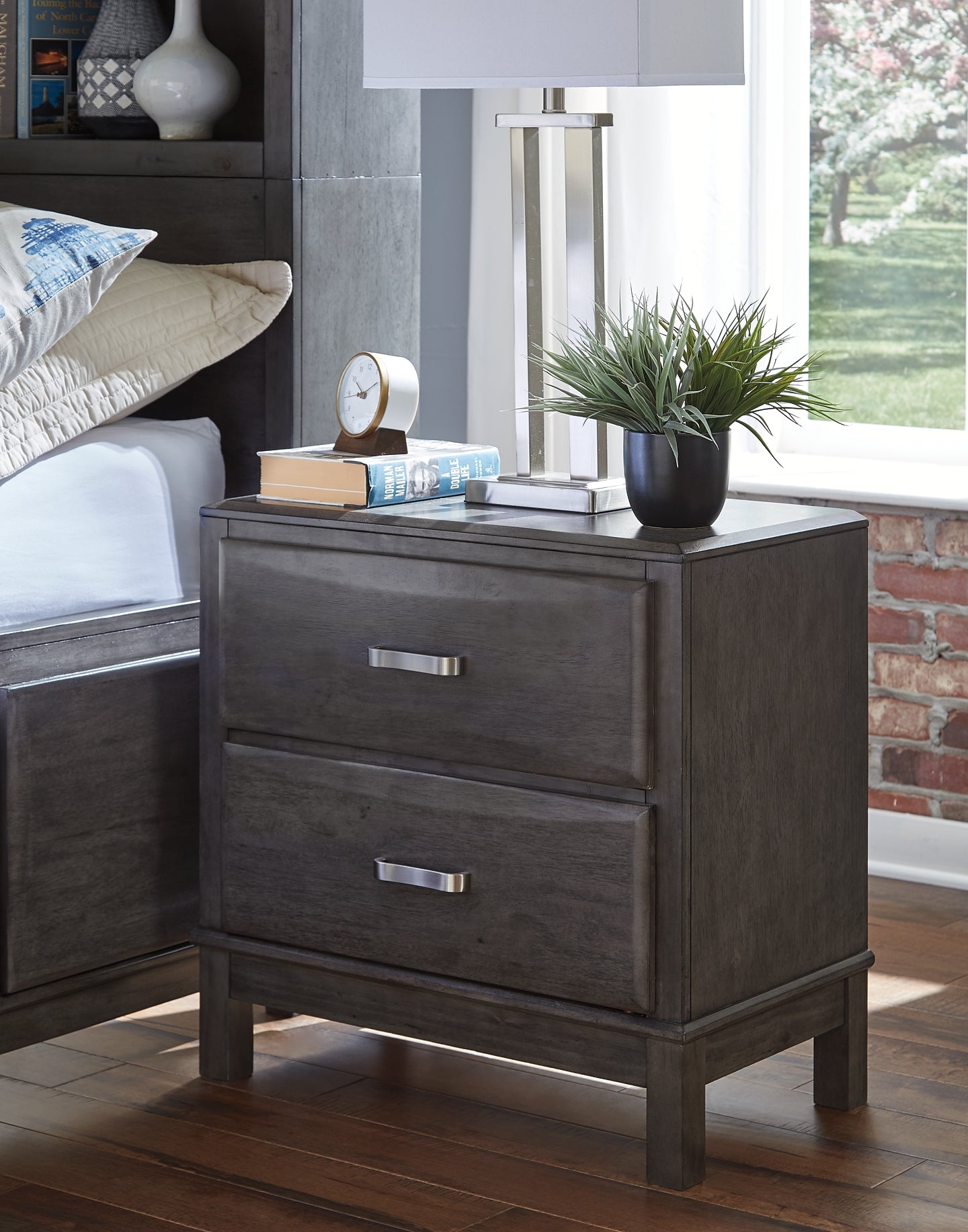 Caitbrook King Storage Bed, Dresser, Mirror, Chest and Nightstand