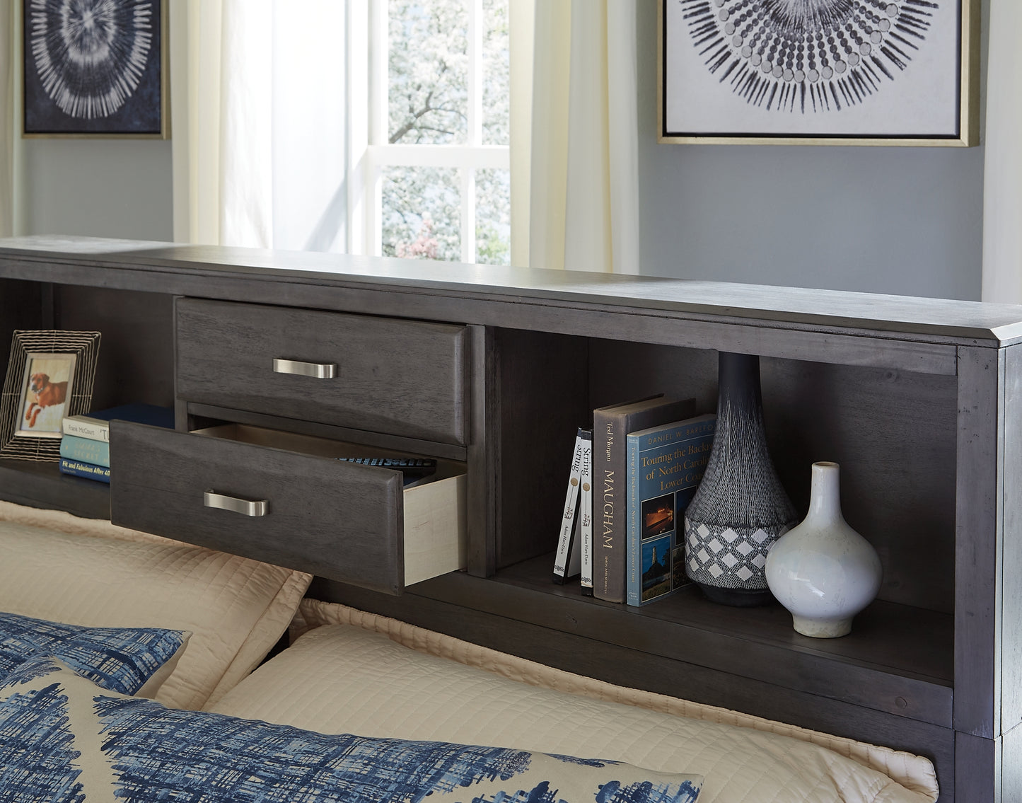 Caitbrook King Storage Bed, Dresser and Nightstand