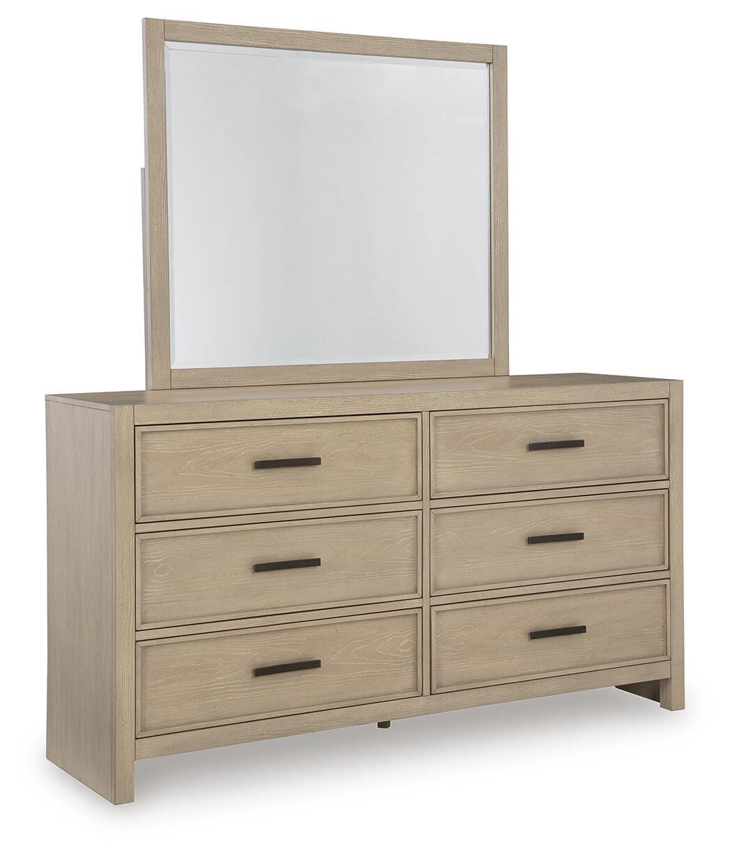 Calmoro Queen Bookcase Storage Bed, Dresser and Mirror Signature Design by Ashley® Bedroom
