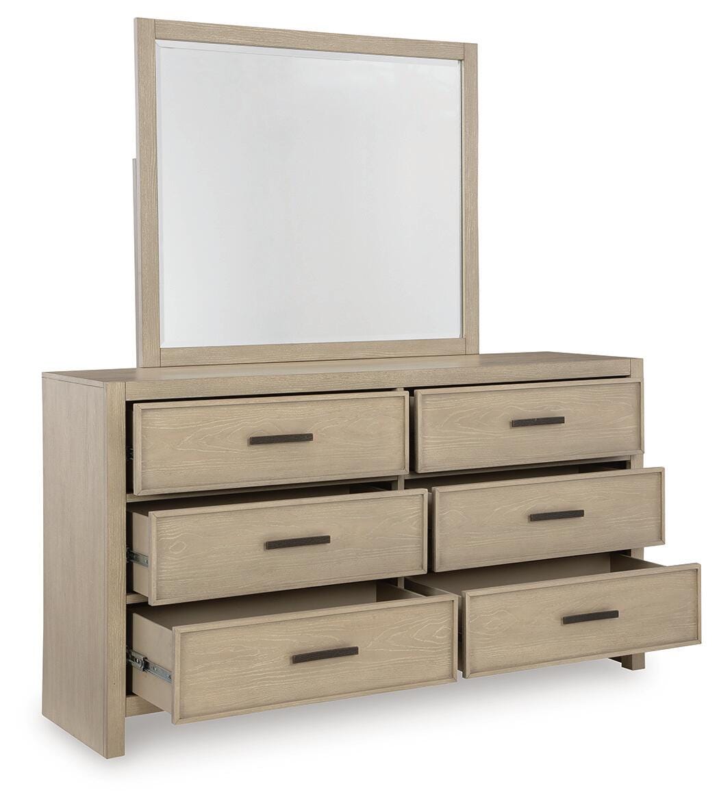 Calmoro Queen Bookcase Storage Bed, Dresser and Mirror Signature Design by Ashley® Bedroom