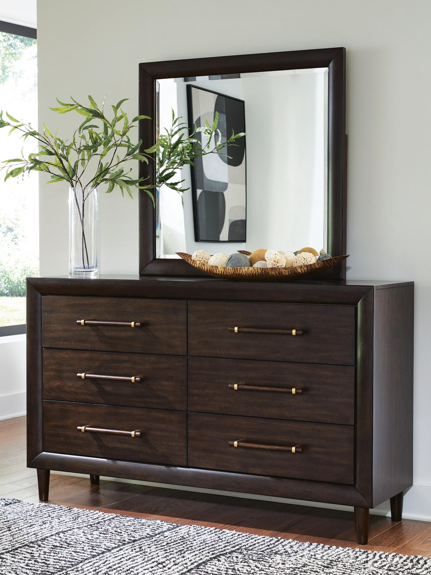 Dantenton Queen Panel Bed, Dresser and Mirror
