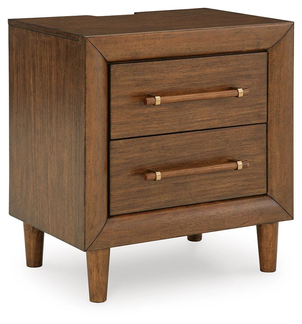 Lyncott Queen Upholstered Bed, Dresser, Mirror and 2 Nightstands